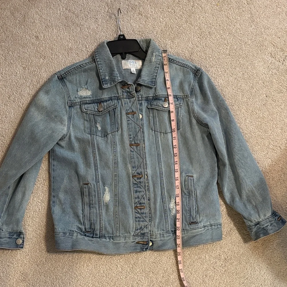 Time & Tru Oversized Blue Denim Jacket - Picture 7 of 10